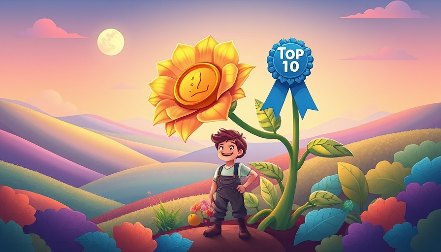 Illustration of AI funding growth symbolized by a growing money plant.