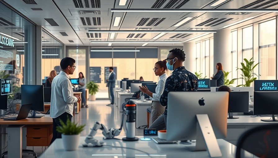Modern office showcasing AI governance for small businesses.