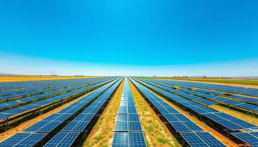 Expansive solar power field under blue sky, Meta solar power deal
