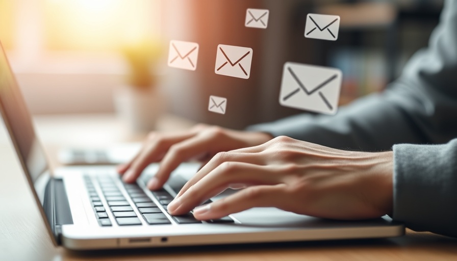 Keyboard typing with digital invoice icons, representing customer billing enhancement.