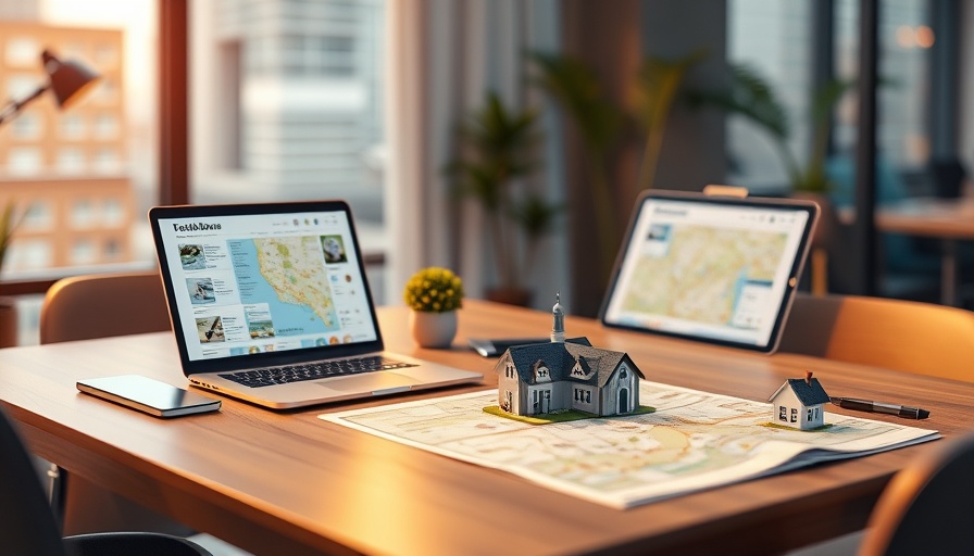 Illustration of neighborhood pages concept for real estate websites.