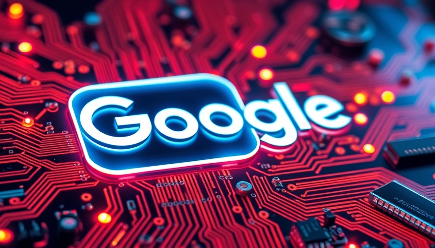 Futuristic AI technology in real estate forecasting with Google logo.