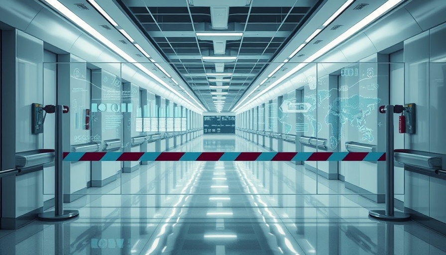 Barrier to healthcare innovation depicted in a hospital setting.