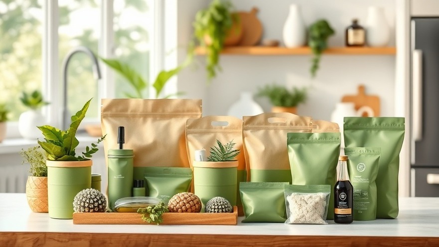 Eco-friendly reusable pouches for reducing plastic pollution, displayed in a minimalist kitchen.