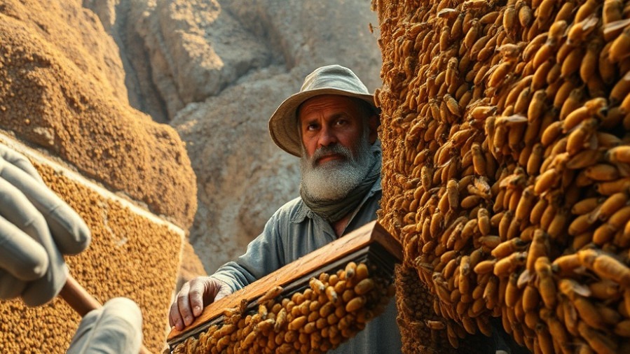 Courageous beekeeper harvesting Himalayan giant bees honey, highlighting sustainable honey hunting.
