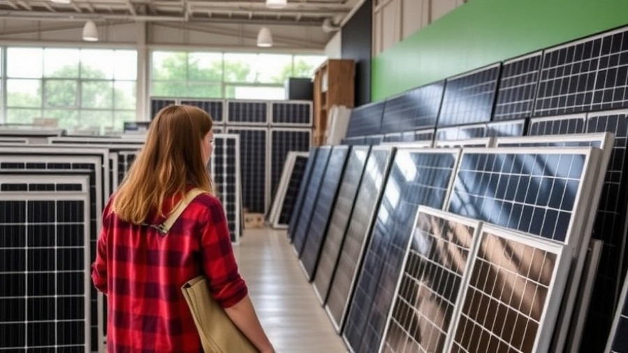 Customers exploring Pittsburgh solar costs at a solar panel supplier store.