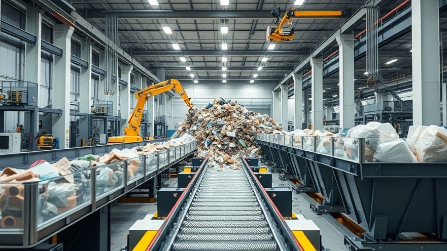 Advanced material recovery facility showcasing landfill diversion mandates with automated sorting.