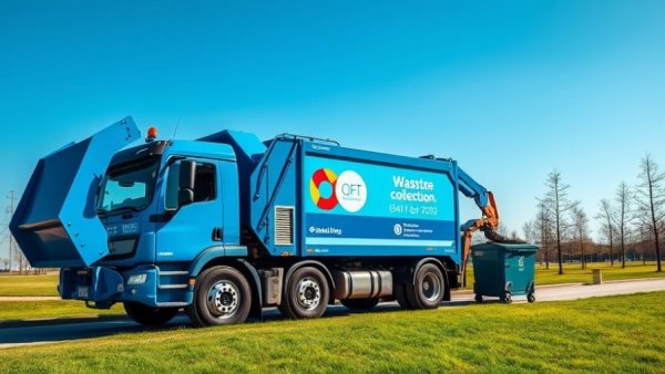 Waste collection truck in park, illustrating landfill diversion mandates.