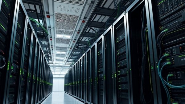 Modern data center in commercial real estate investment