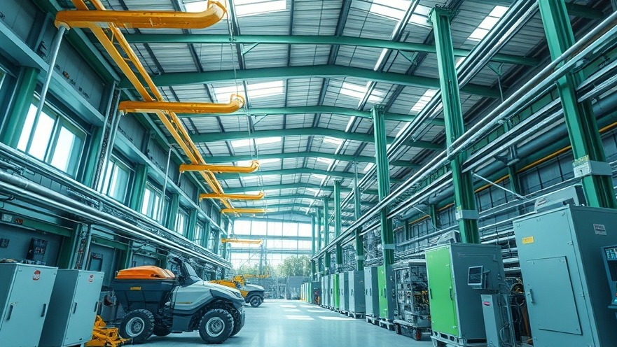 Modern automated material recovery facility showcasing sustainable AI-driven recycling technology.