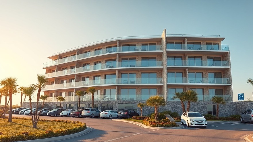 Architectural exterior of a modern luxury resort hotel featuring high-efficiency continuous building envelope insulation and energy-efficient guest room facades.