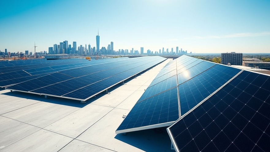 Sleek commercial solar panels installed on a clean flat rooftop under bright afternoon sunlight.