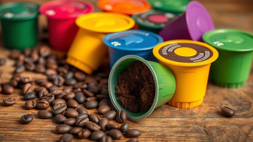 Close-up of colorful keurig pods on wood, highlighting sustainable coffee and eco-conscious practices.