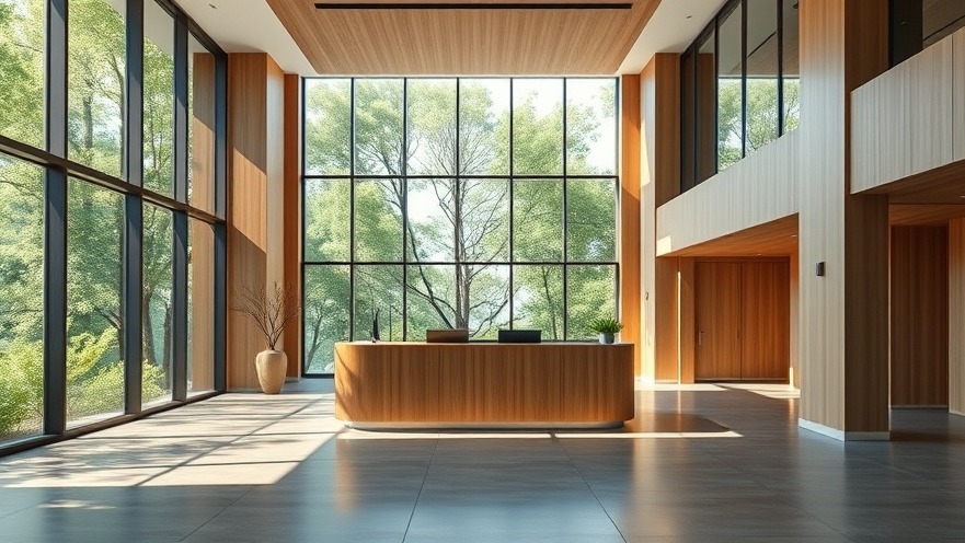 Sustainable luxury hotel lobby showcasing hospitality asset management concepts.