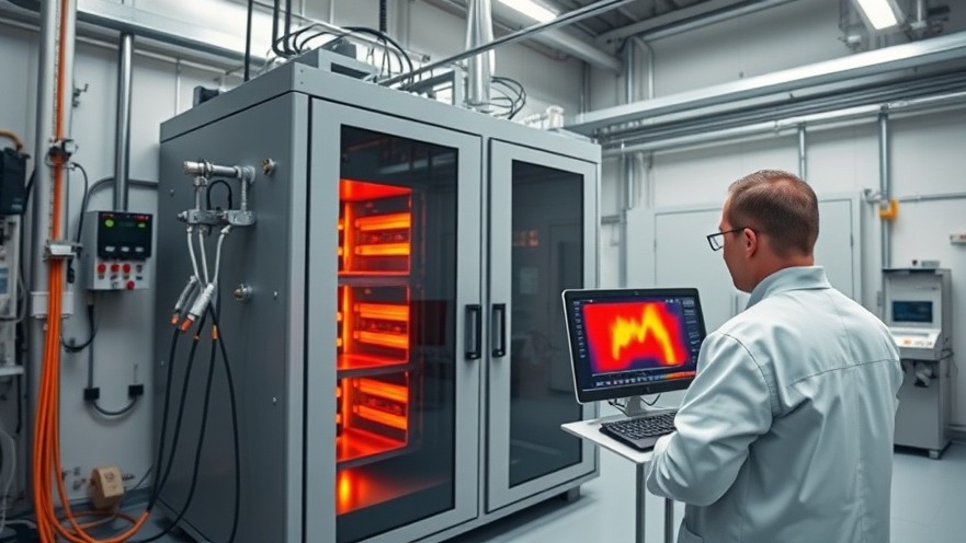 An advanced clean energy testing laboratory conducting a controlled system-level thermal runaway evaluation on a commercial battery cabinet.