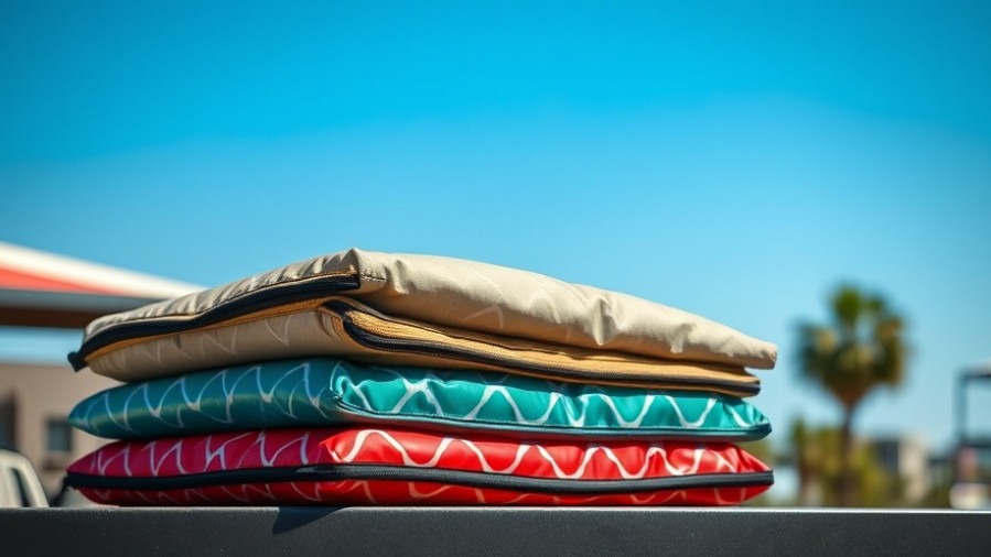 Colorful, well-used insulated pizza delivery bags for upcycling and reducing plastic waste.