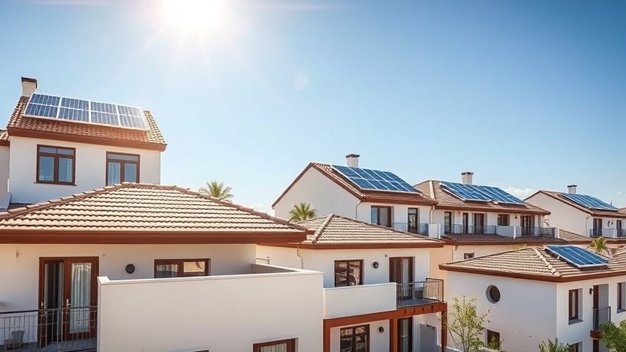 Modern residential sustainable architecture featuring integrated rooftop solar panel infrastructure and clean building design.