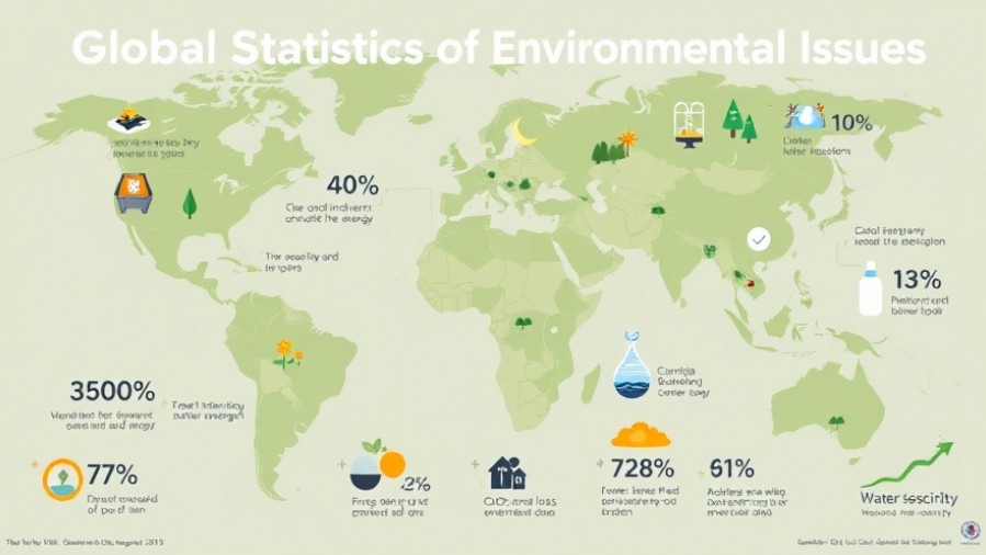 Infographic on global environmental issues highlighting sustainable travel practices.