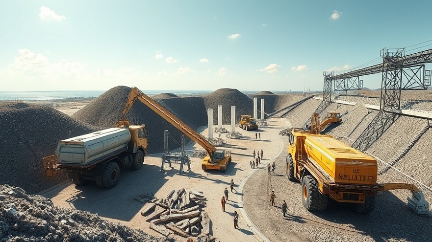 Modern landfill operations showing heavy equipment and sustainable cell management infrastructure.