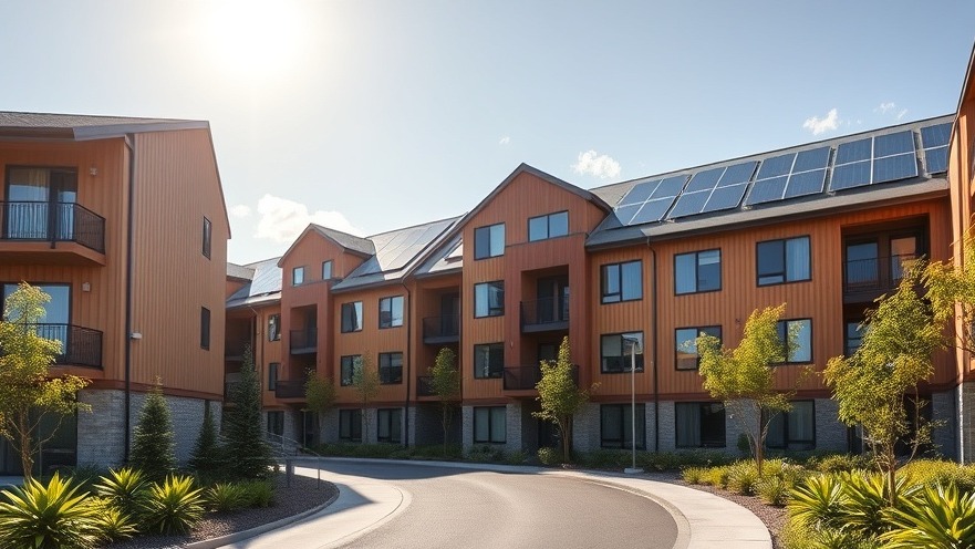 A modern, high-end luxury multifamily apartment community in Potomac, Maryland, featuring energy-efficient design architecture and sustainable landscaping.