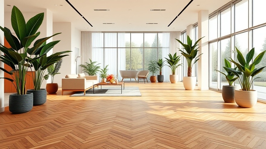 Flawless oak herringbone hardened wood flooring inside a modern luxury boutique hotel lobby showing premium hospitality design.