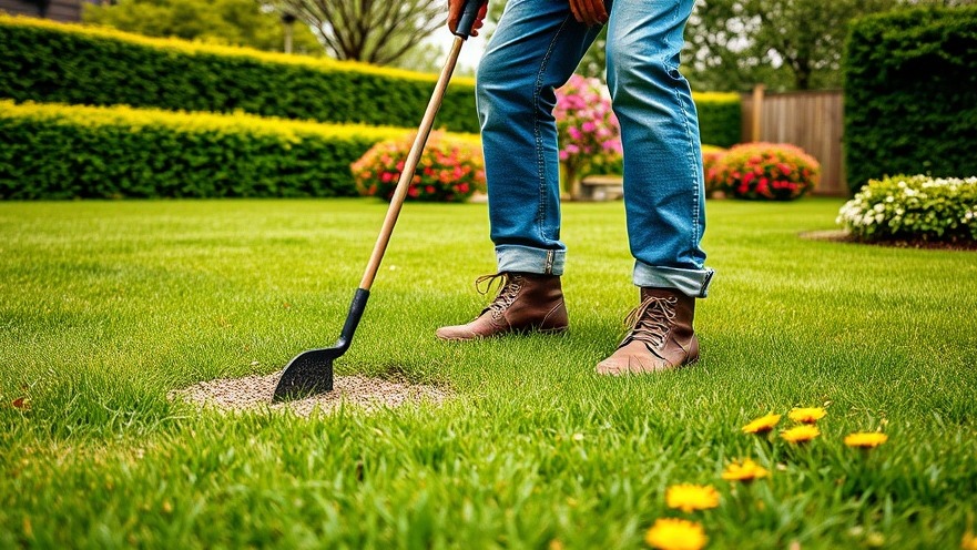 Eco-friendly gardening in action: a gardener sows grass seeds for a vibrant lawn.