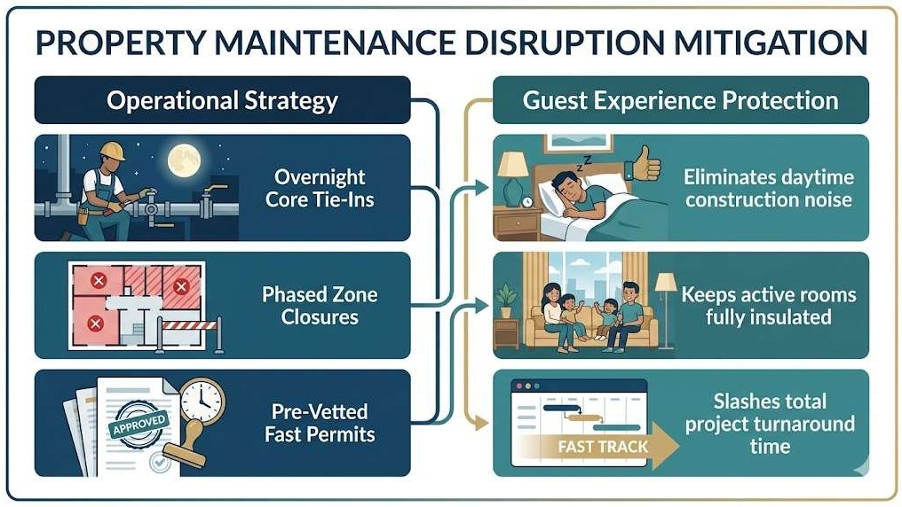 Property Maintenance Disruption Mitigation Infographic