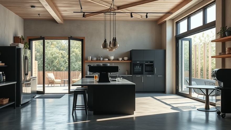 A high-end residential kitchen structurally optimized and converted into a licensed commercial micro-restaurant with open-concept architectural lines.