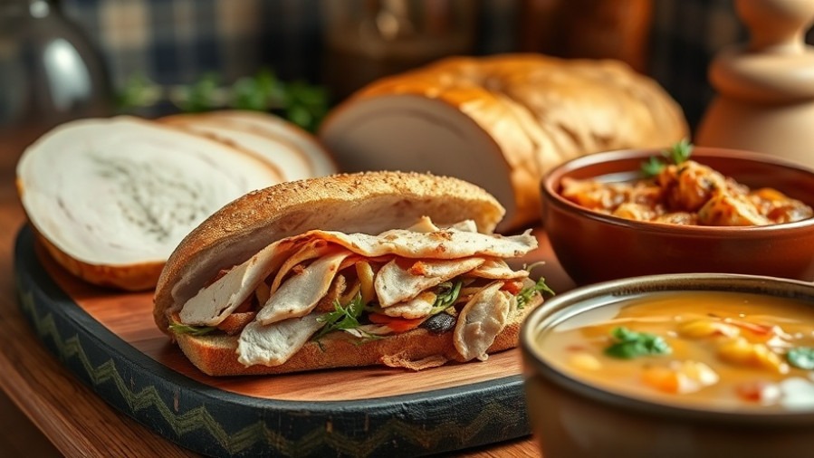 Delicious turkey dishes in a cozy kitchen, promoting sustainable home design.