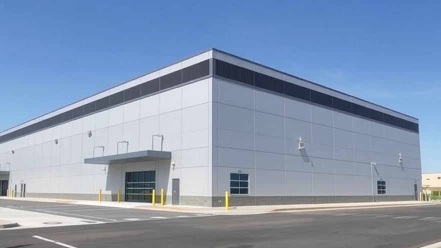 Modern disaster resistant commercial cold storage facility featuring a hardened building envelope design.