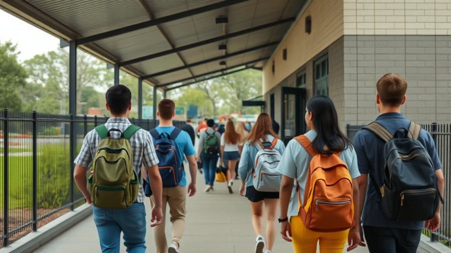 Students at Broward County school, school choice enrollment context.