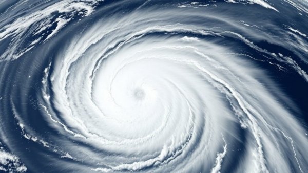 Satellite image of a hurricane illustrating AI hurricane models.