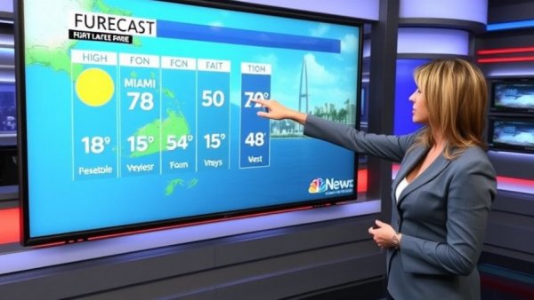 Weather report showing record high temperatures in South Florida.