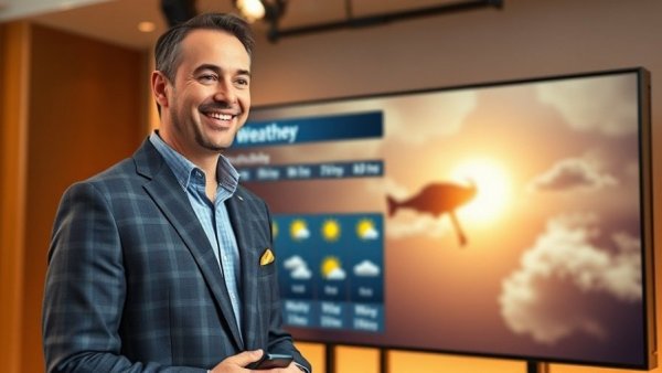 Warm Temperatures in South Florida weather forecast by cheerful presenter.