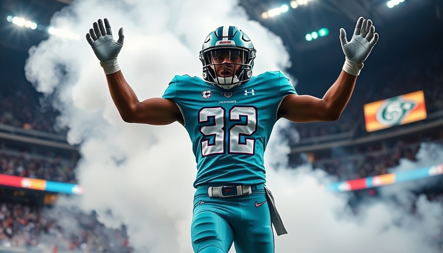 Football player emerges in smoke, Dolphins pass rush carry the defense