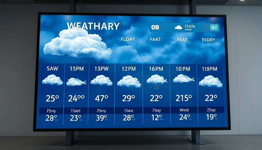 Weather forecast showing rainy, cooler days ahead in South Florida.