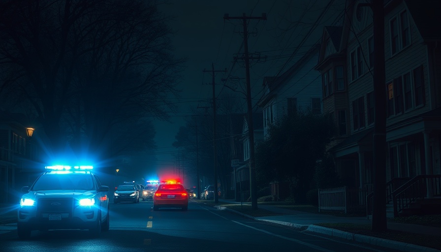West Park Shooting Investigation at night with police lights flashing