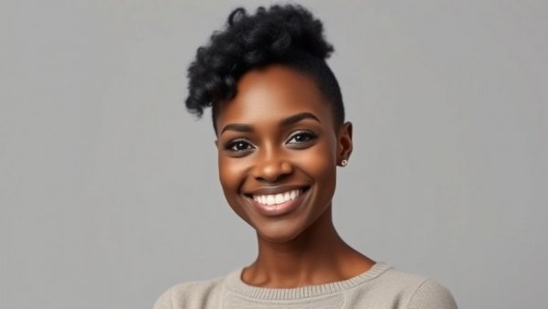Confident Black woman smiling, representing black women in medicine.