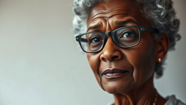 Whoopi Goldberg with a neutral expression in a photorealistic portrait.