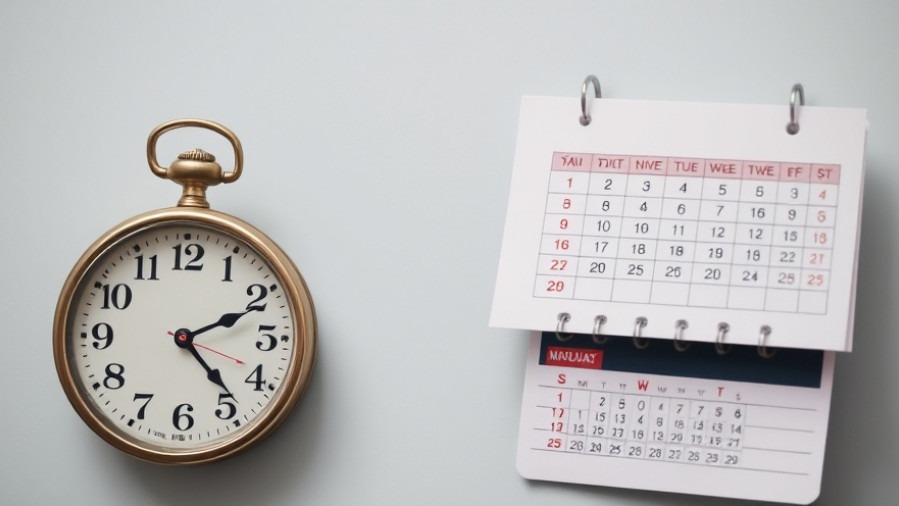 Clock and calendar representing productivity tips for better time management.