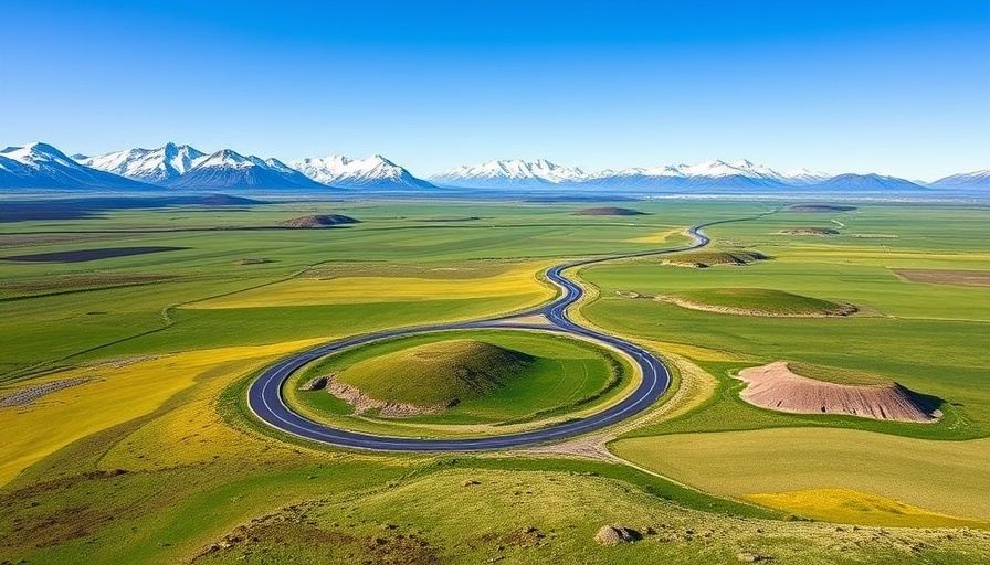 Scenic view of Iceland landscape with road and mountains, budget travel tips for Iceland