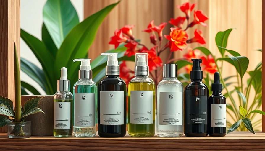 Elegant skincare bottles from black-owned skincare brands on a shelf.