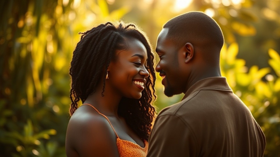 Warm intimate moment between Black couple reflecting intimacy trends among Black singles.