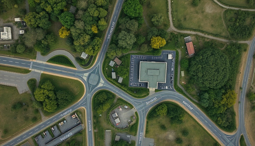 Satellite view of single-vehicle crash site near McDeeds Creek Elementary.