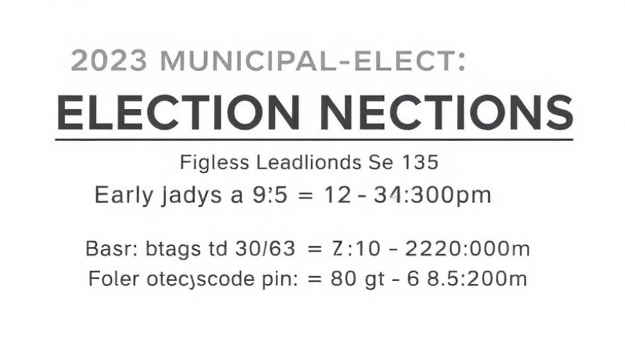 2025 Municipal Elections Early Voting schedule and details poster.