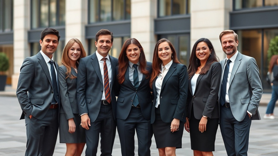 Mark Dutton's journey of service showcased in formal attire group photo.