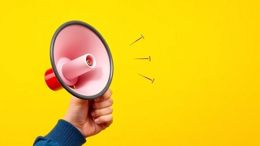 Subscribe message with megaphone on yellow backdrop.