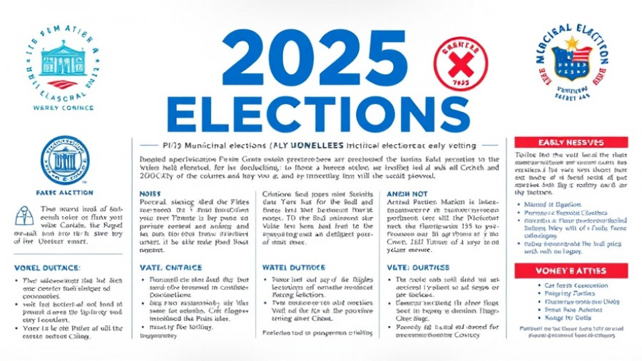 2025 Municipal Elections Early Voting flyer with details.