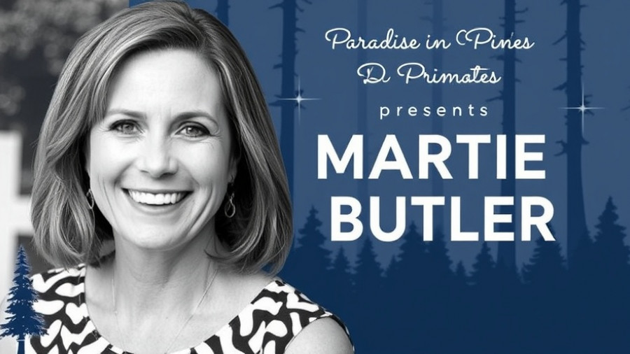 Stylized woman portrait with graphic design elements and forest silhouette.