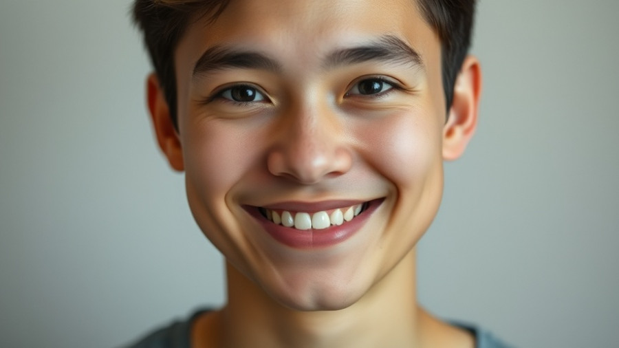 Portrait of a smiling person in soft lighting.